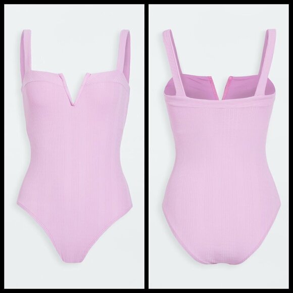 💕L*SPACE💕 Cha Cha Pointelle Ribbed One Piece Swimsuit Rosebud Pink 12 XL NWOT - Picture 6 of 12